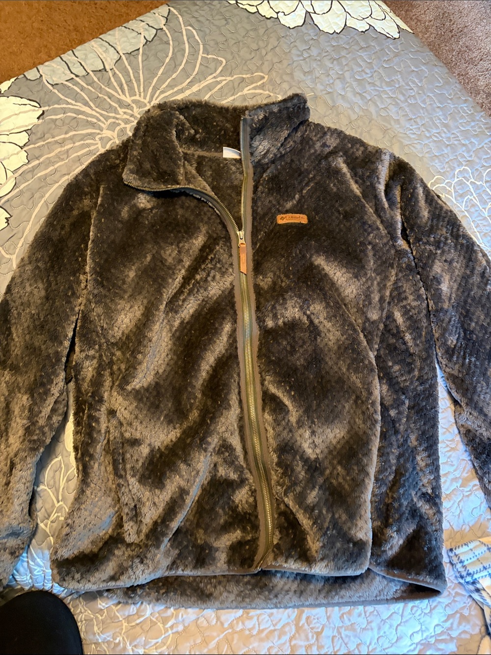 Columbia Plush Full-Zip Jacket - charcoal gray